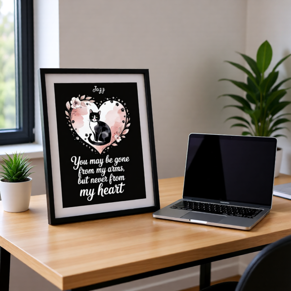 Tuxedo Cat Memorial Canva Template | Pet Loss Tribute Printable | Cat Remembrance Poster | Personal Use Digital Download