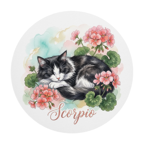 Scorpio Cat Mouse Mat – Cute Zodiac Desk Accessory for Cat Lovers