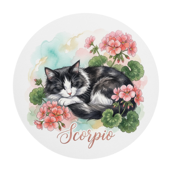 Scorpio Cat Mouse Mat – Cute Zodiac Desk Accessory for Cat Lovers