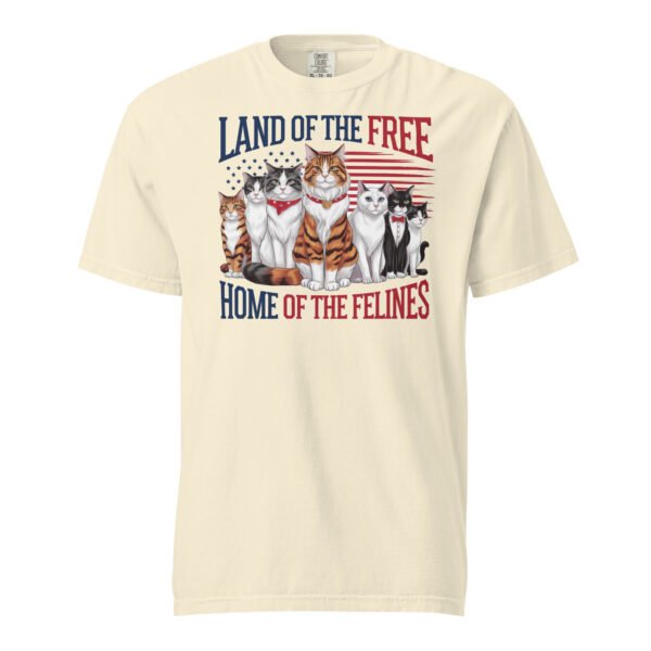 Land of the Free Home of the Felines Cat T-Shirt