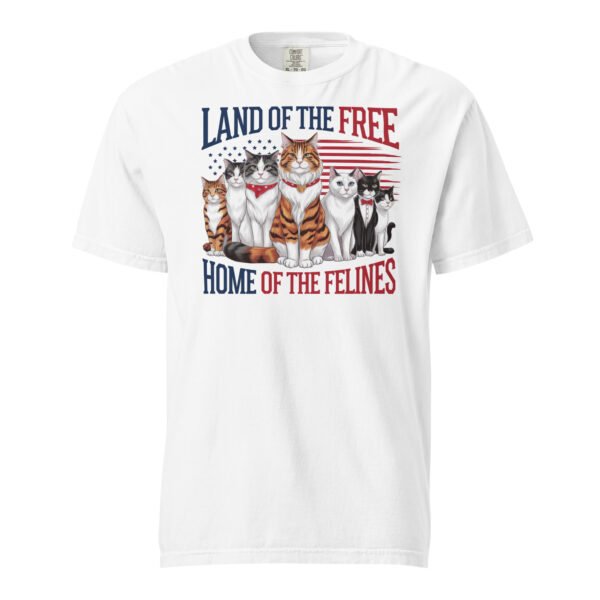 Land of the Free Home of the Felines Cat T-Shirt
